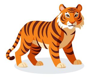 Hình ảnh chú hổ vằn file vector mẫu CR1458
