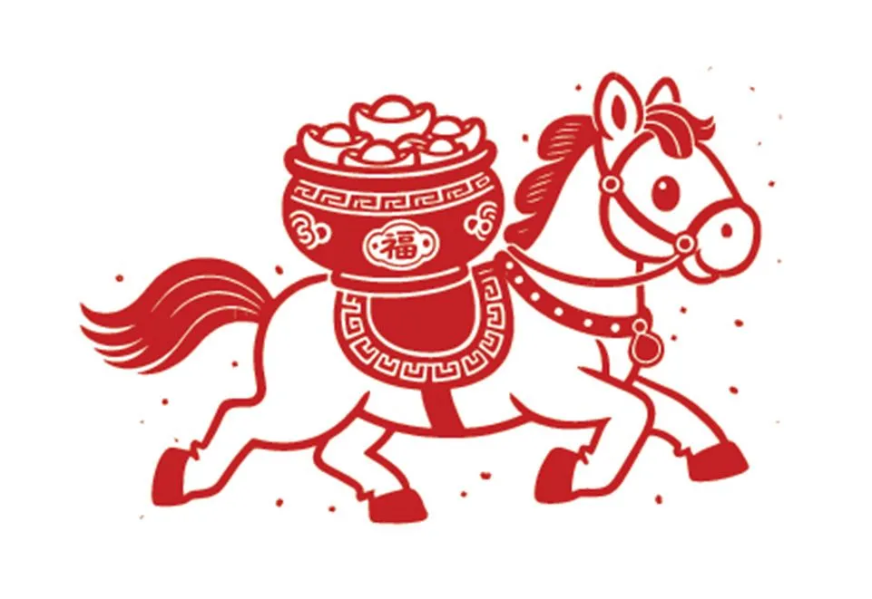 Linh Vật Ngựa Tết Nguyên Đán Dễ Thương - File Vector EPS