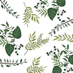 Cành Lá Xanh Tươi - Hình Minh Họa Vector EPS Đa Dạng Cho Thiết Kế