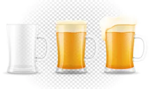 Hình ảnh minh họa cốc bia file vector mẫu KS361