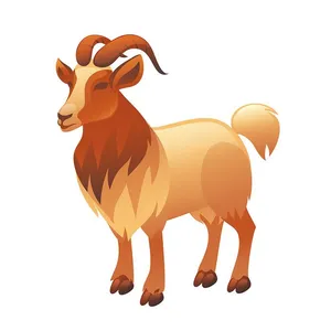 Hình ảnh chú dê file vector mẫu KS501