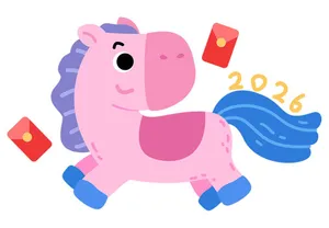 Linh Vật Tết 2026 Ngựa Hồng Dễ Thương - Vector EPS Chất Lượng Cao