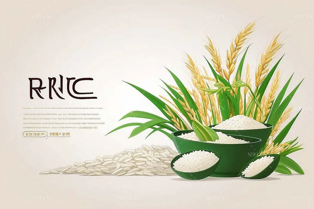 Banner quảng cáo lúa gạo file JPG mẫu KS913