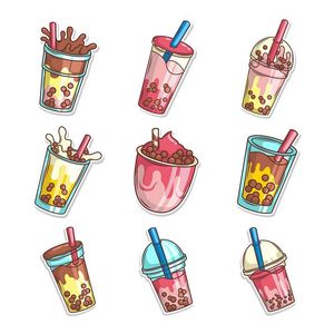 Hình ảnh cốc trà sữa file vector mẫu CR736