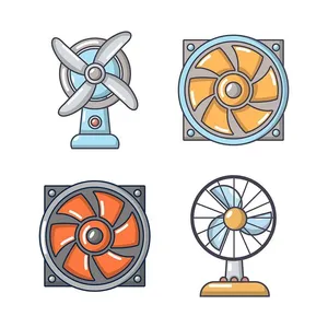 Hình ảnh cái quạt điện file vector mẫu OC84