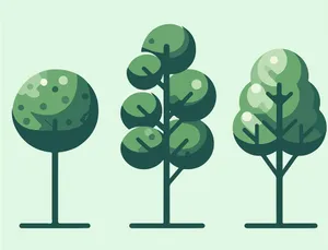 Bộ sưu tập cây xanh file vector mẫu KK89