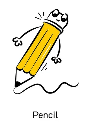 Hình ảnh cây bút chì file vector mẫu HH33