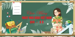 Banner Chúc Mừng Ngày Nhà Giáo Việt Nam 20-11 Độc Đáo, File CDR