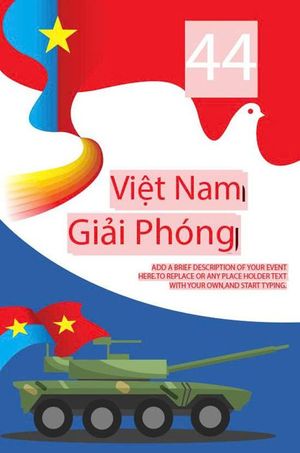 Poster chào mừng ngày giải phóng miền nam file vector mẫu CR1389