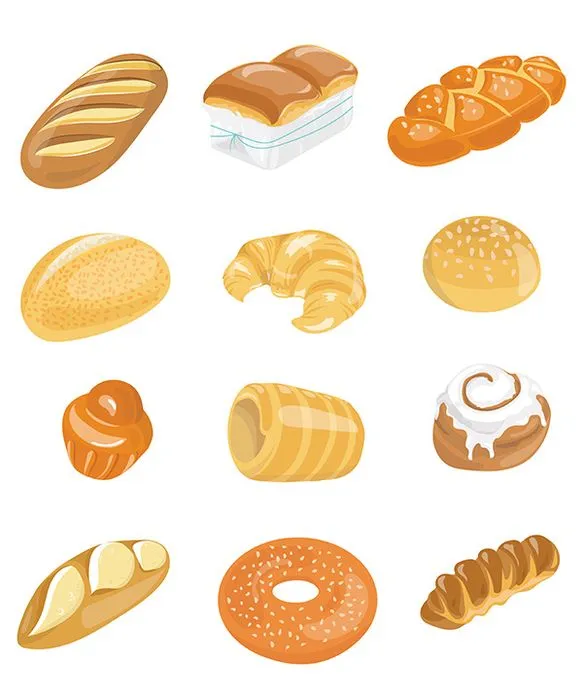 Bộ Sưu Tập Bánh Mì Minh Họa Đa Dạng - Vector EPS Chất Lượng Cao