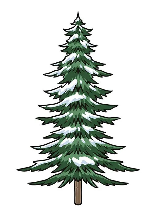 Hình ảnh cây thông file vector mẫu KS712