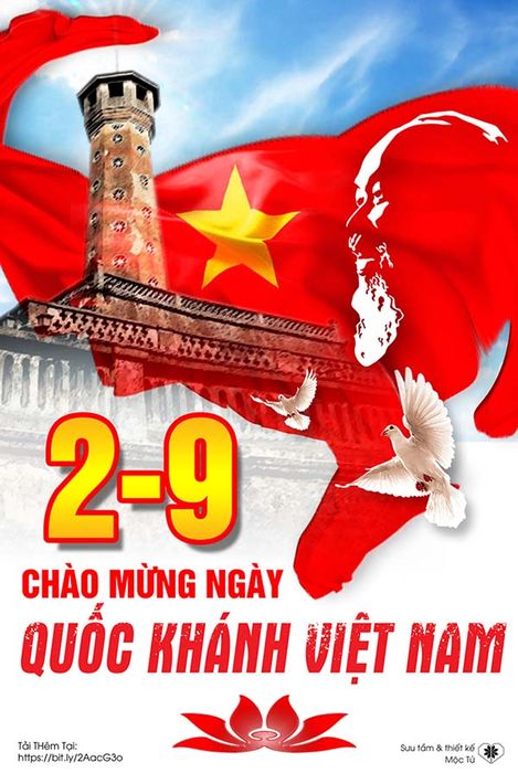Poster chào mừng ngày quốc khánh 2/9 file PSD mẫu CR1322