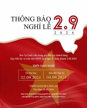 Poster thông báo nghỉ lễ quốc khánh file PSD mẫu CR1384