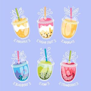 Hình ảnh trà sữa file vector mẫu CR688