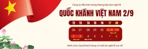 Banner thông báo lịch nghỉ lễ quốc khánh file PSD mẫu KT54