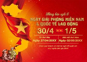 Banner chào mừng ngày lễ 30/4-1/5 file PSD mẫu CR1415