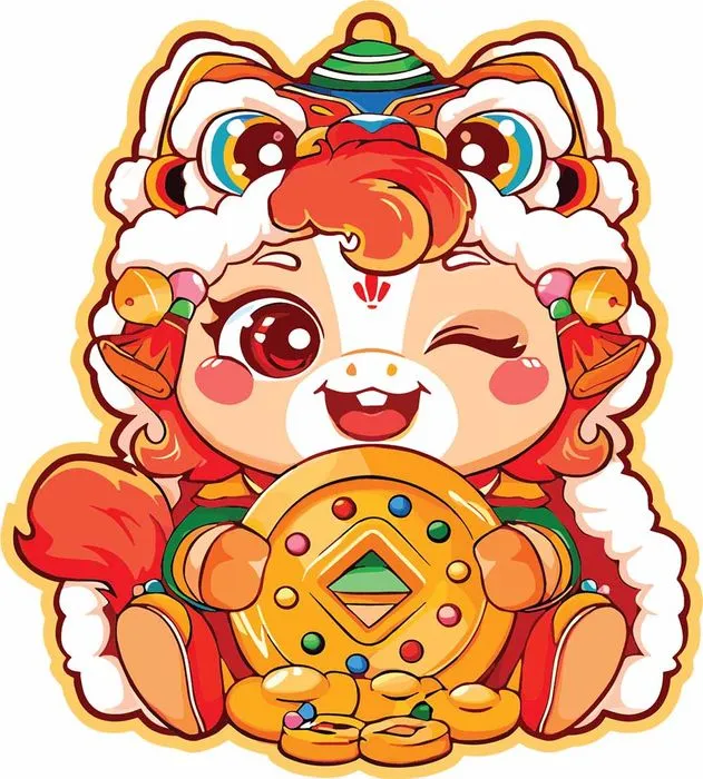 Linh Vật Ngựa Tết Nguyên Đán Dễ Thương - Minh Họa Vector EPS