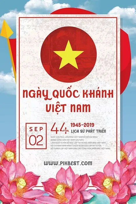 Poster chào mừng lễ quốc khánh 2-9 file PSD mẫu KT84