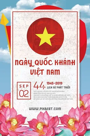 Poster chào mừng lễ quốc khánh 2-9 file PSD mẫu KT84