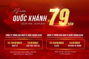 Banner thông báo lịch nghỉ lễ Quốc khánh 2-9 file PSD mẫu CR1023
