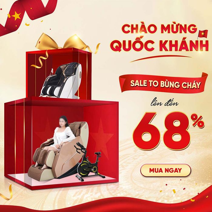 Banner giảm giá chào mừng ngày lễ lớn của dân tộc file PSD mẫu CR1333
