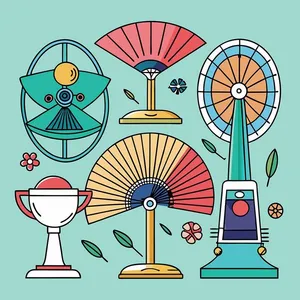 Hình ảnh cái quạt điện file vector mẫu OC94