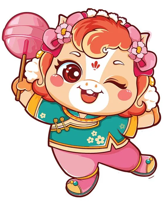 Linh vật Ngựa Tết Nguyên Đán Dễ Thương - Minh Họa Vector EPS