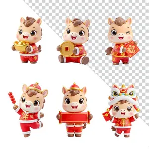 6 Linh Vật Ngựa Hoạt Hình Dễ Thương Chúc Mừng Tết Nguyên Đán