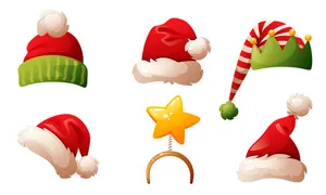 Hình ảnh chiếc mũ ông già noel file vector mẫu CR1799
