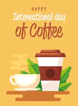 Poster cốc cafe file vector mẫu KS783