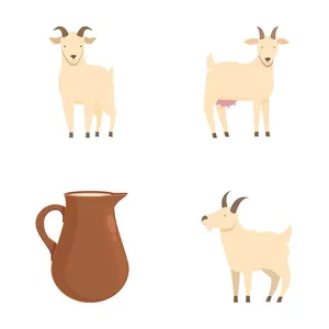 Hình ảnh minh họa chú dê file vector mẫu KS553