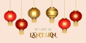 Banner đèn lồng lễ hội file vector mẫu CR305