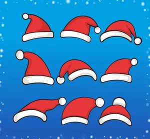 Hình ảnh mũ ông già noel file vector mẫu CR1745