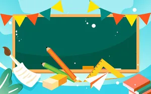Background bảng bé học tập file vector mẫu KS242