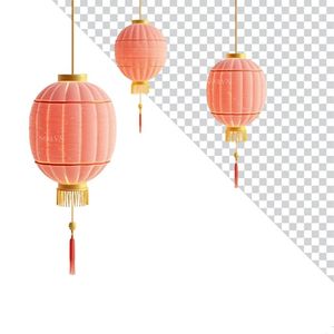 Hình ảnh đèn lồng trang trí dịp tết file PNG mẫu CR523