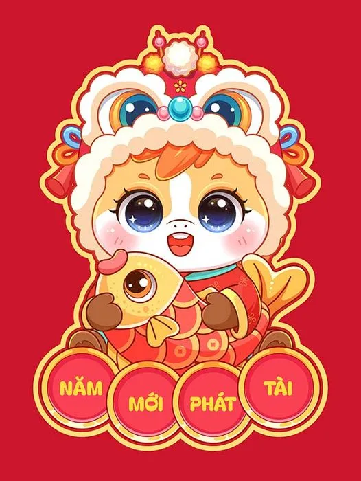 Linh Vật Ngựa Tết Nguyên Đán Dễ Thương - Minh Họa Vector EPS