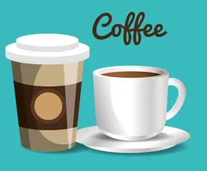Hình ảnh cốc cafe file vector mẫu KS782