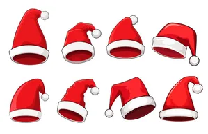 Hình ảnh mũ ông già noel file vector mẫu CR1746