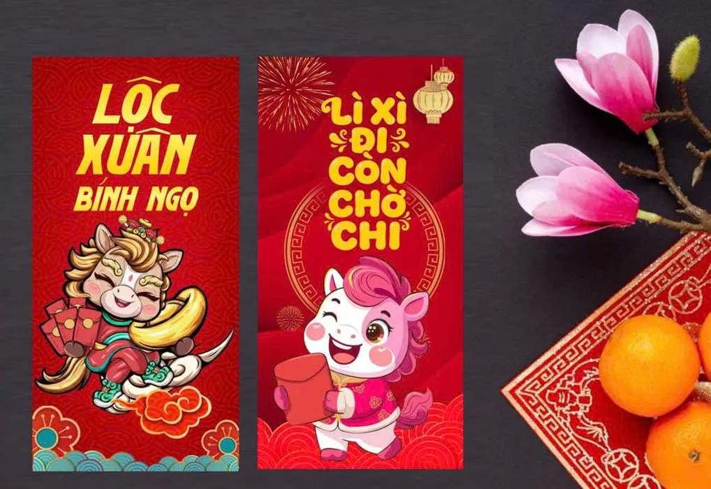 Thiết kế Bao lì xì Tết 2026 Ất Mùi - File CDR Vector Sắc Nét