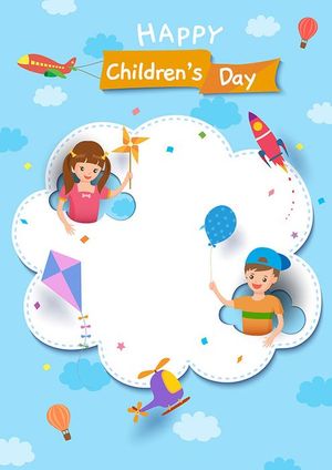 Poster trẻ em vui chơi file vector mẫu CR1151