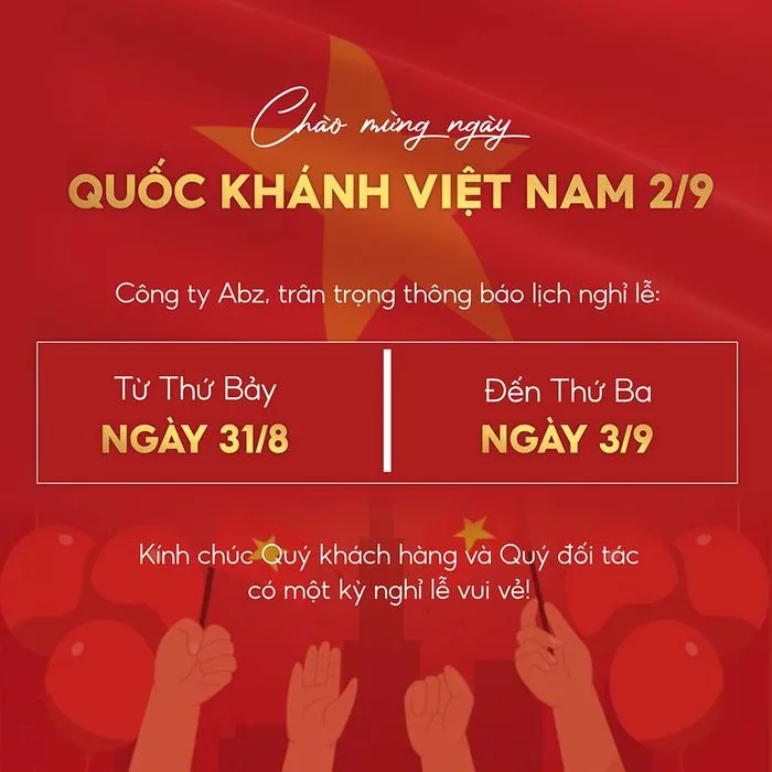 Banner thông báo lịch nghỉ lễ quốc khánh 2-9 file PSD mẫu KT98