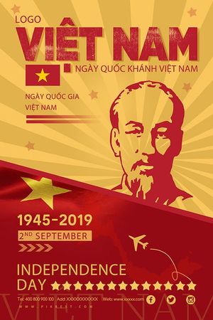 Poster chào mừng ngày quốc khánh 2/9 file PSD mẫu CR1318