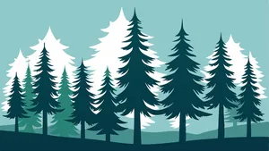 Hình ảnh cây thông file vector mẫu KS731