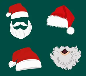 Bộ sưu tập chiếc mũ ông già noel file vector mẫu CR1833
