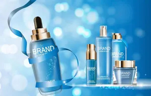 Banner Mỹ Phẩm Xanh Dương Sang Trọng - File EPS Chất Lượng Cao