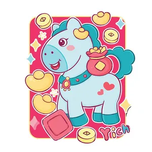 Hình minh họa ngựa Tết vector đáng yêu cho thiết kế đồ họa