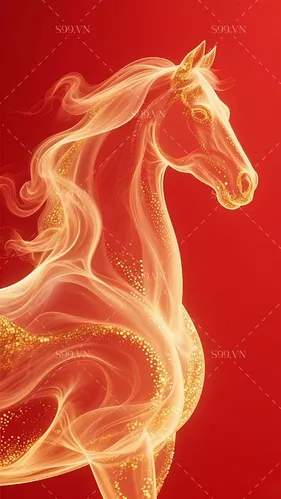 Hình Minh Họa Ngựa Tết Phong Cách Hiện Đại (PNG Chất Lượng Cao)