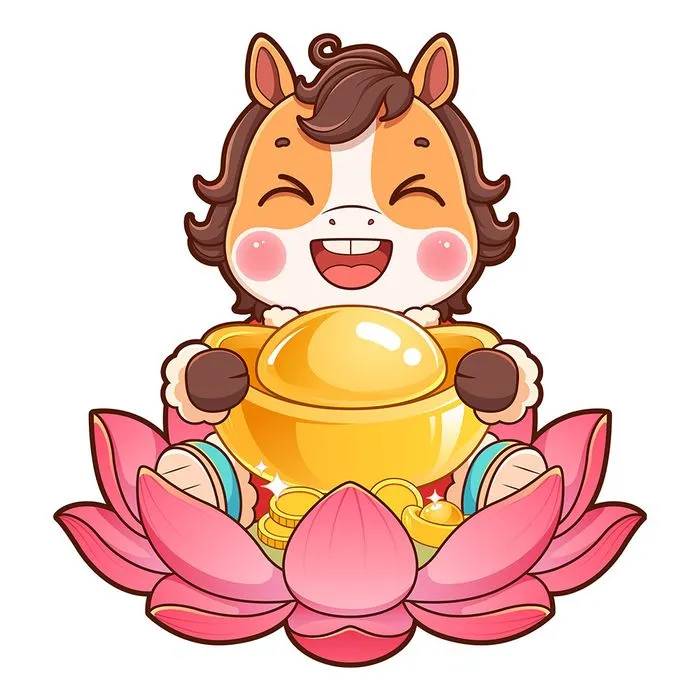 Linh Vật Ngựa Tết May Mắn – Thiết Kế Minh Họa EPS Sắc Nét