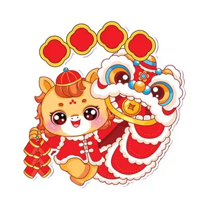 Linh Vật Ngựa Tết & Múa Lân EPS – Thiết Kế Đồ Họa Vector Hoạt Hình