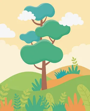 Hình ảnh cây xanh file vector mẫu KK97